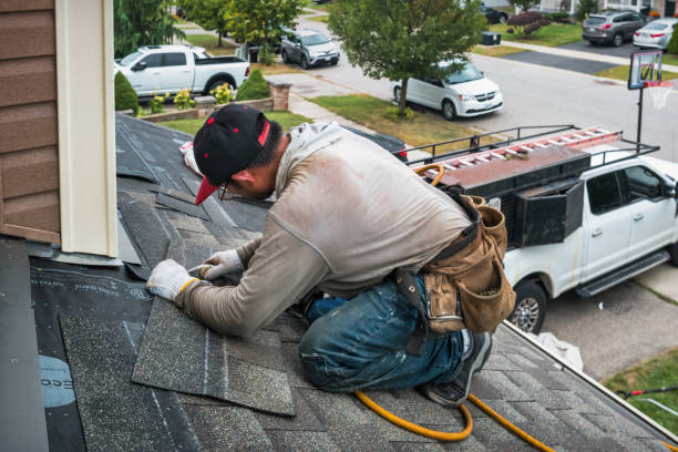 Professional Storm Damage Roof Repair technician working in Clarksboro, NJ